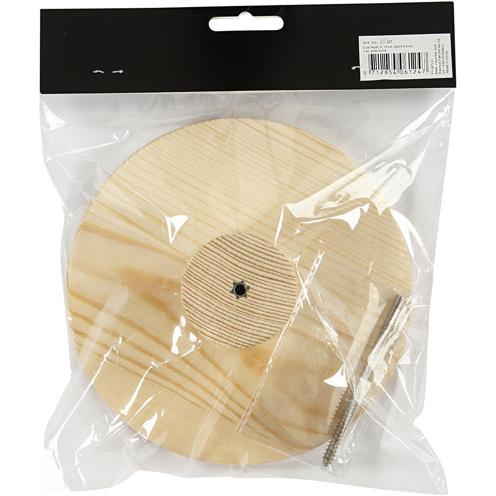 Porte-manteau, rond, P: 4,5 cm, d 15 cm, 1 pièce [HOB-54407]