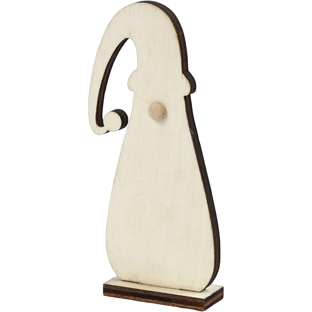 Christmas gnome, H: 10 cm, D. 1,5 cm, W: 4,5 cm, thickness 3 mm