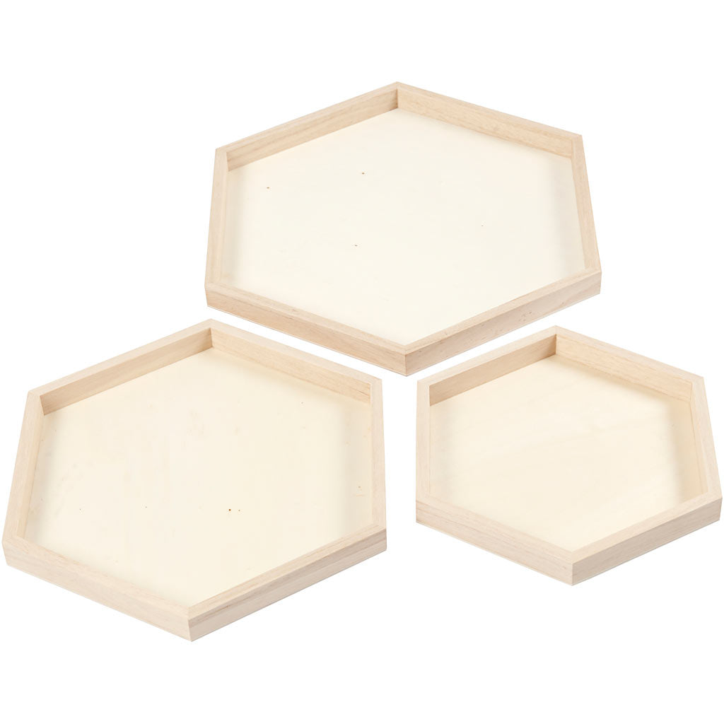 Plateaux, d: 21+26+31 cm, 3 pièce/ 1 set [HOB55317]