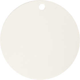 Assiette en terre cuite, d 15 cm, ép. 0,5 cm, blanc, 1 pièce [HOB-55501]