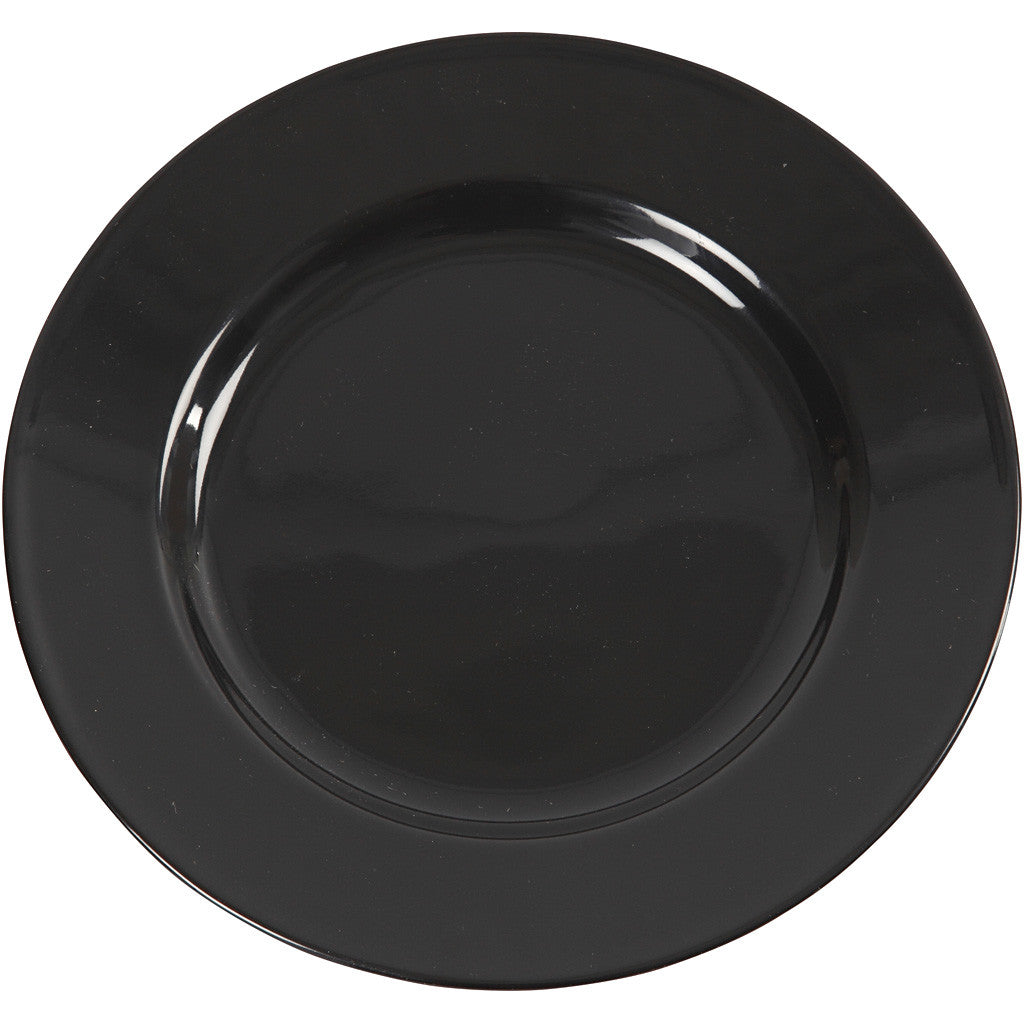 Assiettes à dessert, d 19 cm, noir, 6 pièces/ 1 Pq. [HOB-55590]