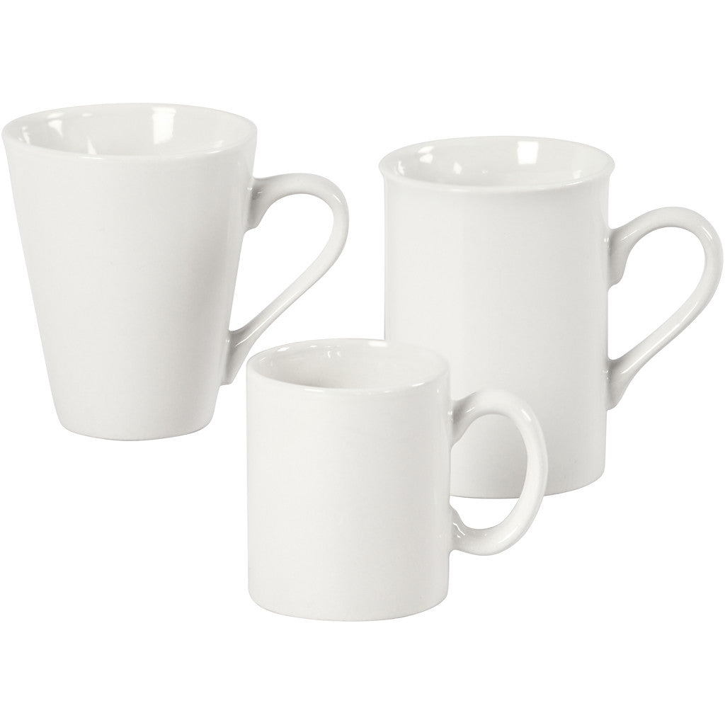 Tasse, H : 7-10 cm, blanc, 48 pièces/ 1 Pq. [HOB-55601]