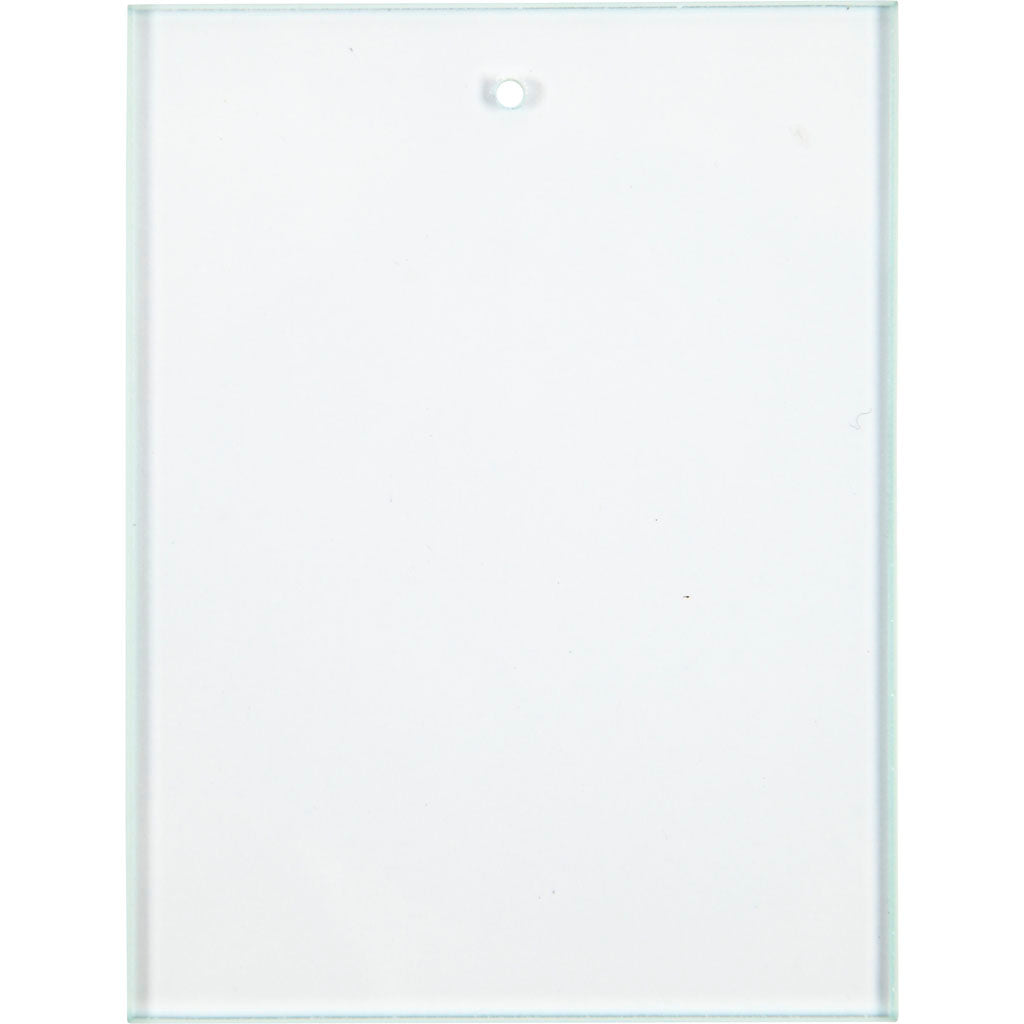 Glass Plate, size 8x6 cm, thickness 3 mm, 10 pc