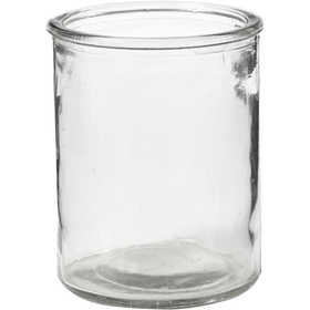 Bougeoir pour bougies chauffe-plat, H : 9,8 cm, d 8 cm, 6 pièces/ 1 Pq. [HOB-55872]