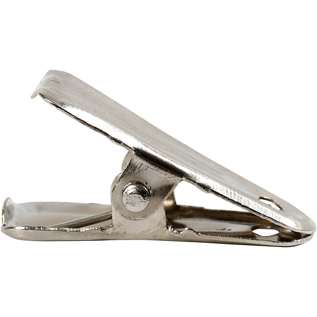 Pince pour décoration, L : 27 mm, L : 14 mm, argent, 10 pièces/ 1 Pq. [HOB-559540]