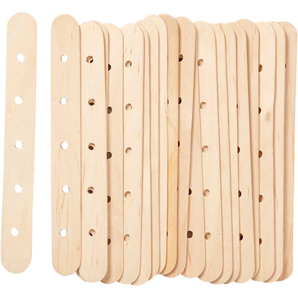 Bâtonnets de construction, L : 15 cm, L : 1,8 cm, diamètre intérieur 4 mm, 20 pièces/ 1 Pq. [HOB-563030]