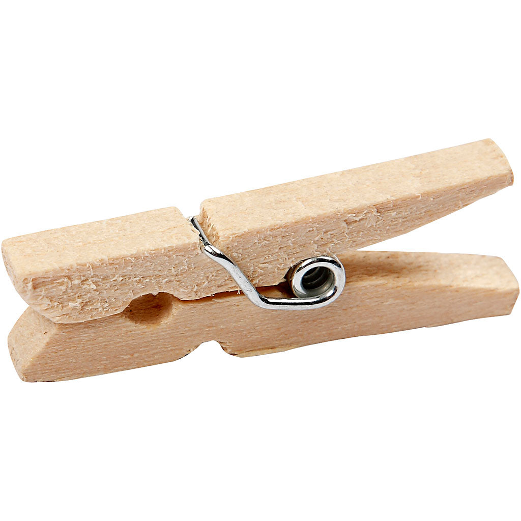 Clothes Pegs, L: 30 mm, W: 3 mm, 30 pc
