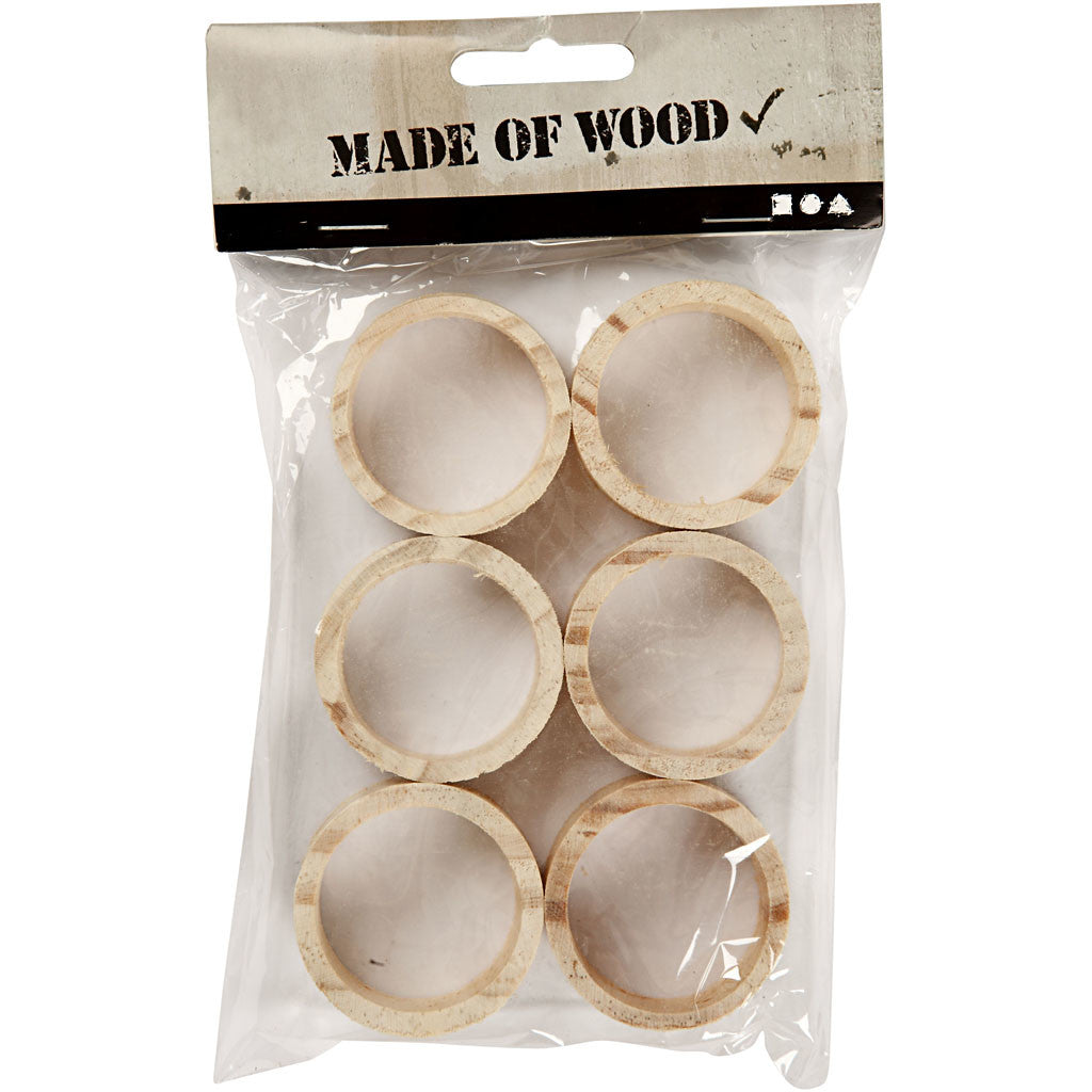 Ronds de serviette, d 35 mm, L : 20 mm, 6 pièces/ 1 Pq. [HOB-564880]