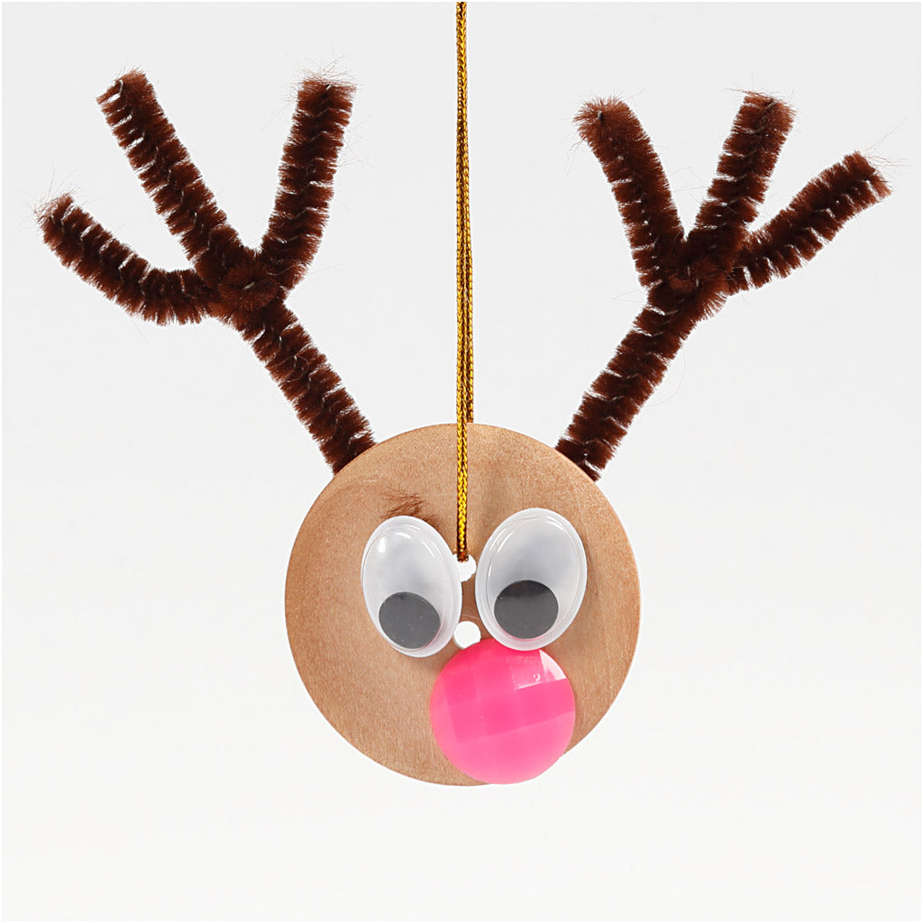 Boutons en bois, d 35 mm, diamètre intérieur 2 mm, 4 trous, 10 pièces/ 1 Pq. [HOB-56687]