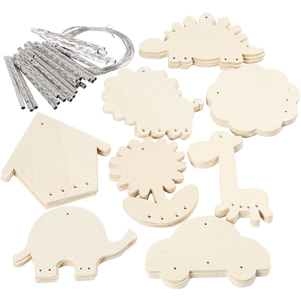 Carillons éoliens, dim. 9-14 cm, ép. 2 mm, 24 pièces/ 1 Pq. [HOB-56823]