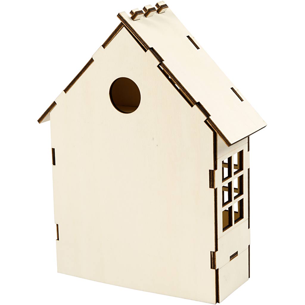 Maison à assembler, H : 24 cm, P: 6(12,5) cm, L : 19 cm, 1 pièce [HOB-56879]