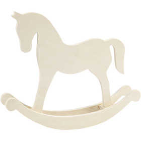 Cheval à bascule, H : 24 cm, P: 5 cm, L : 30 cm, 1 pièce [HOB-56917]