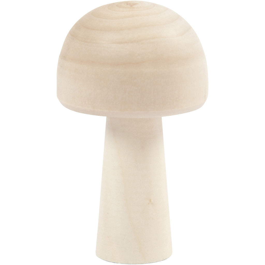 Champignon en bois, H : 5,2 cm, d 2,9 cm, 3 pièces/ 1 Pq. [HOB-56935]