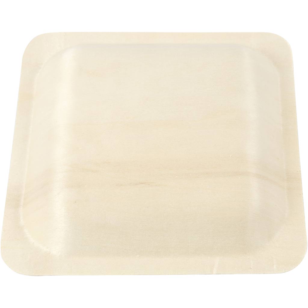 Assiette, H : 2 cm, dim. 14x14 cm, 12 pièces/ 1 Pq. [HOB-56940]