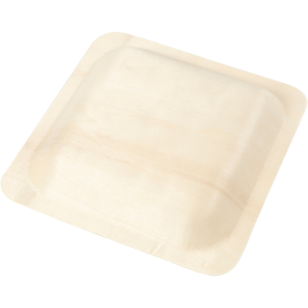 Assiette, H : 2 cm, dim. 14x14 cm, 12 pièces/ 1 Pq. [HOB-56940]