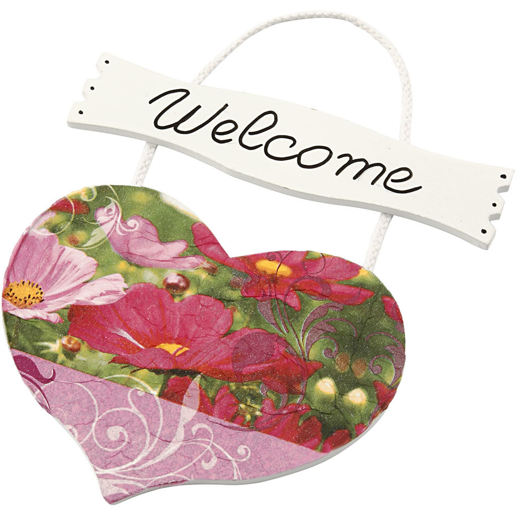 Coeur avec panneau, dim. 28x19 cm, ép. 5 mm, 1 pièce [HOB-574840]