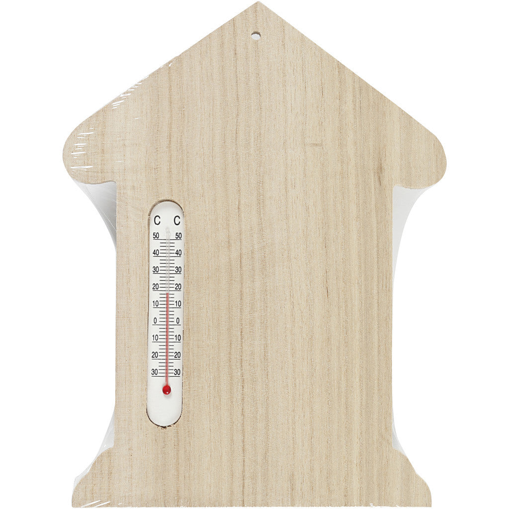 Maison thermomètre, dim. 23,5x16,5 cm, 1 pièce [HOB-57567]
