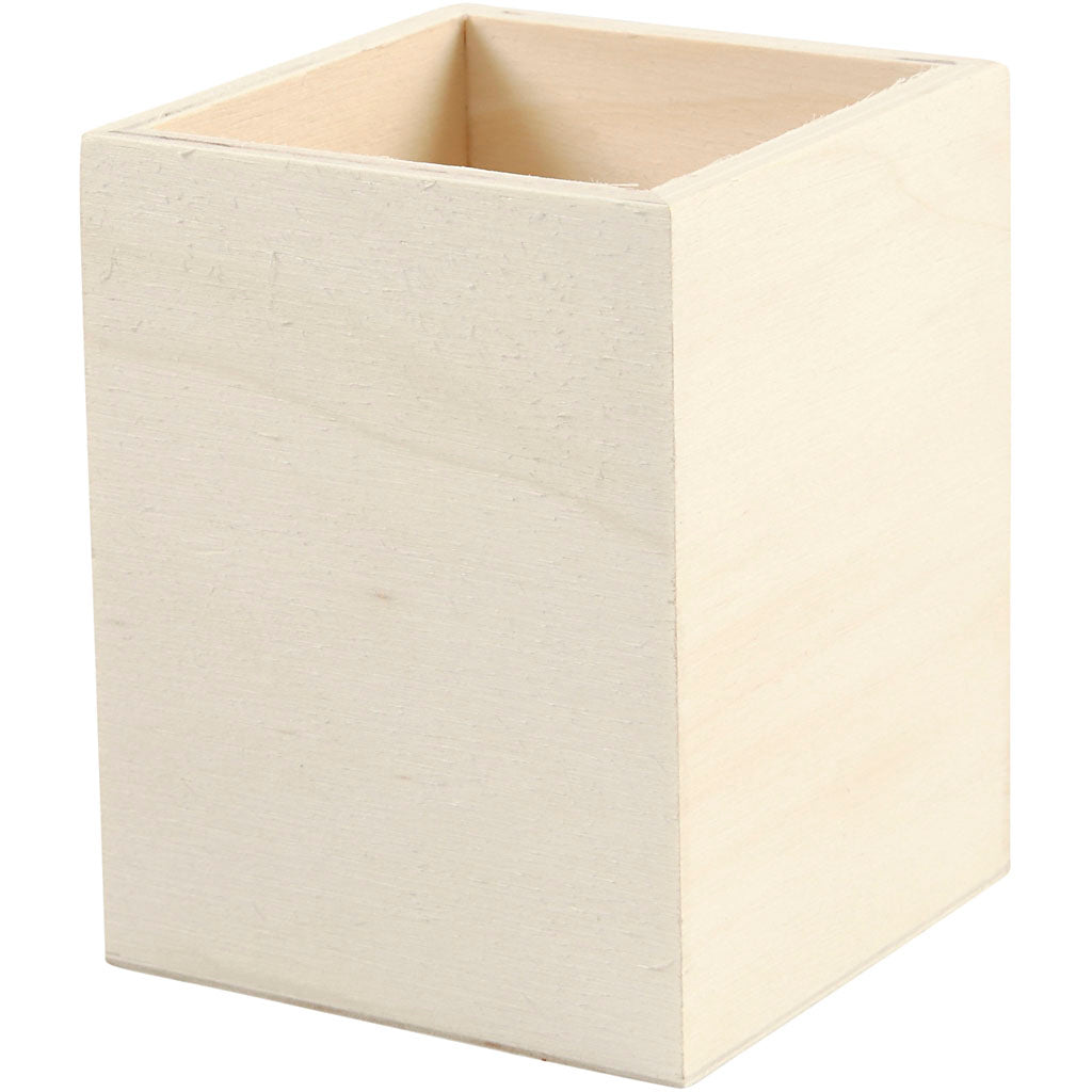 Pencil Holder, H: 9,5 cm, size 7,5x7,5 cm
