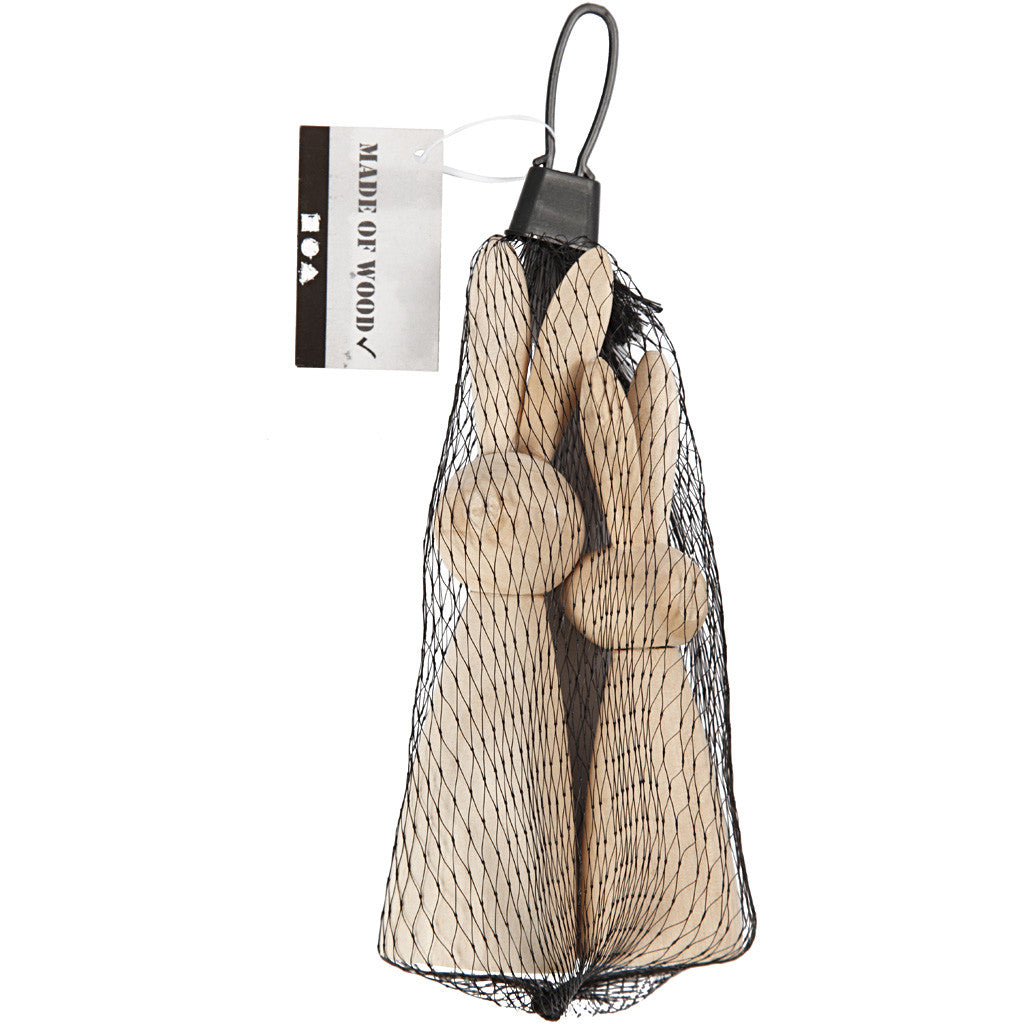 Lapins, H : 12+14 cm, P: 3,5+4 cm, 2 pièces/ 1 Pq. [HOB-57895]