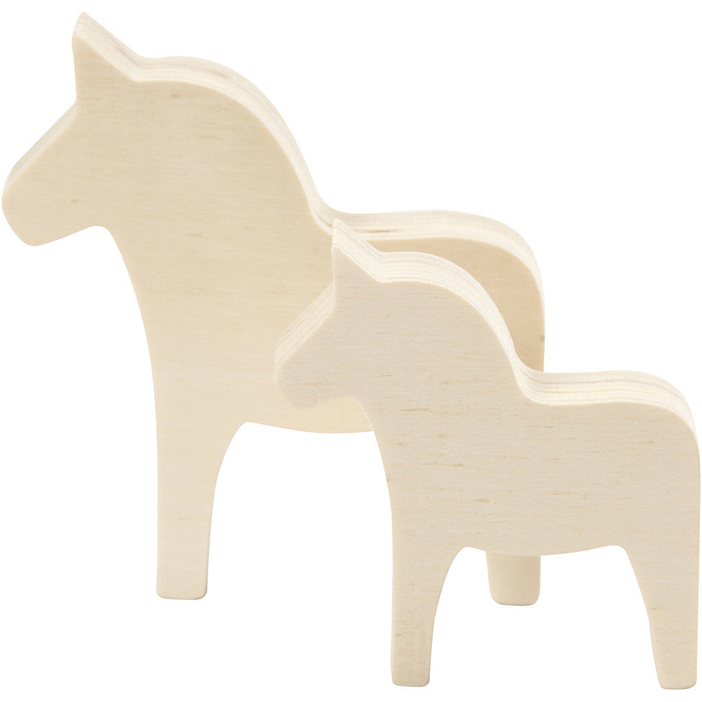Cheval, H : 8+10 cm, L : 7+9,5 cm, ép. 1,8 cm, 2 pièces/ 1 Pq. [HOB-57922]