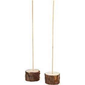 Socles en bois, H : 3 cm, d 5 cm, 2 set/ 1 Pq. [HOB-57929]