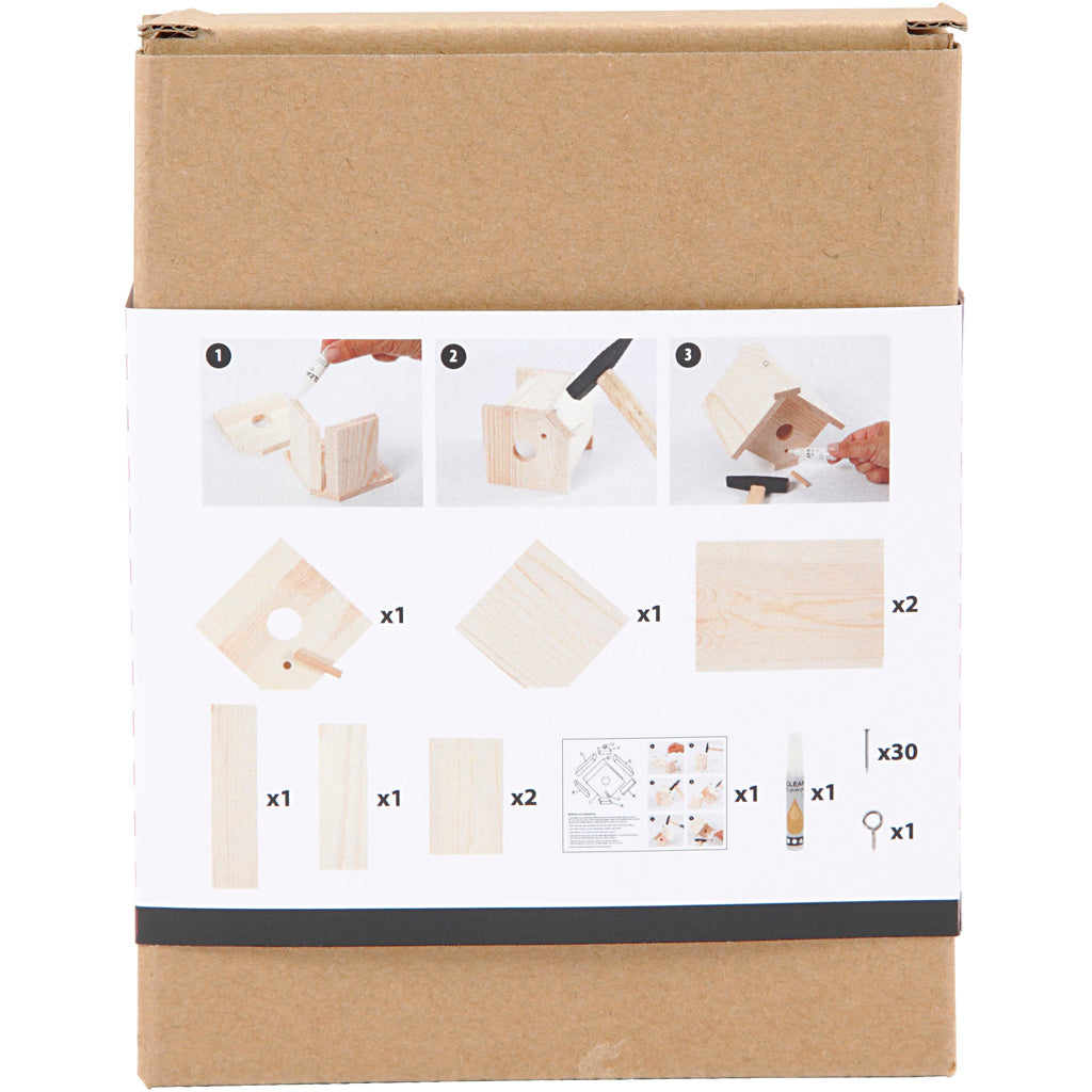 Maison d’oiseaux, H : 13 cm, P: 14,5 cm, L : 16 cm, 1 pièce [HOB-57967]