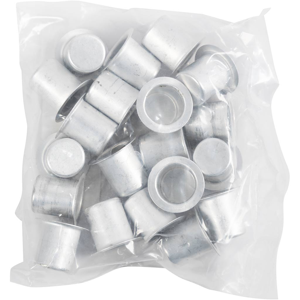 Bougeoirs, H : 15 mm, d 12 mm, 20 pièces/ 1 Pq. [HOB-58017]