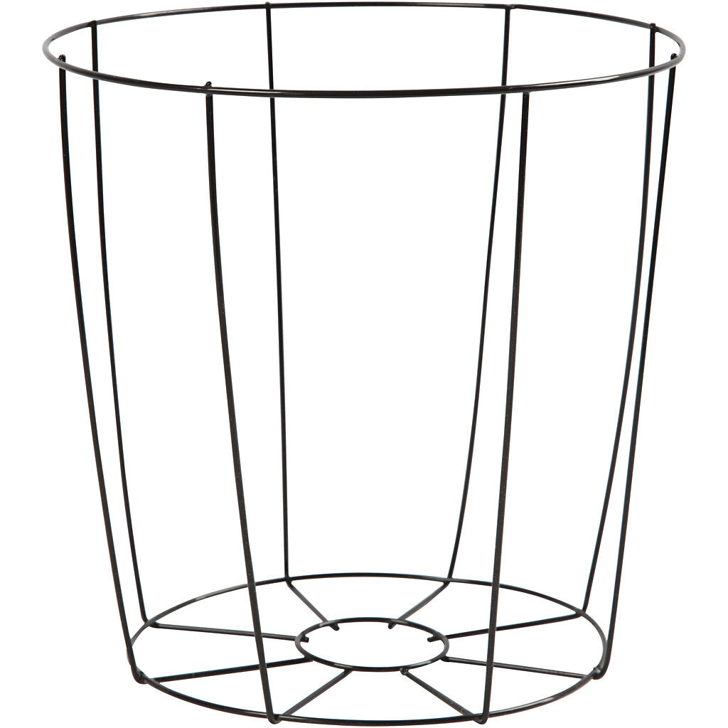 Abat-jour, H : 20 cm, d 15,5-20 cm, noir, 1 pièce [HOB-58025]