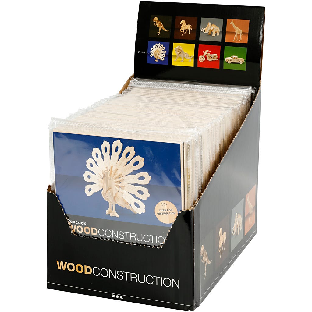 Figurine à assembler en 3D, dim. 9-25 cm, 8x6 pièces/ 1 Pq. [HOB-58050]