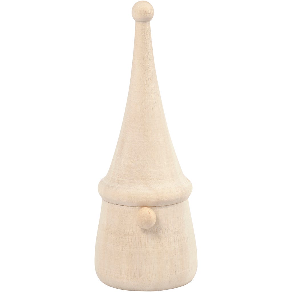 Nain de jardin Noël scandinave, H : 8 cm, d 3 cm, 1 pièce [HOB-58052]