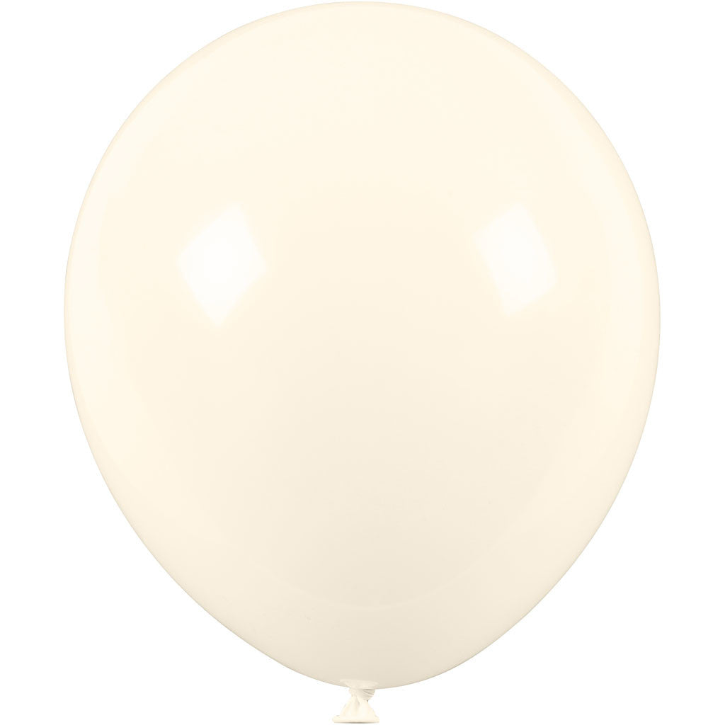 Ballons, ronds, d 23 cm, blanc, nacré, 10 pièces/ 1 Pq. [HOB-59148]