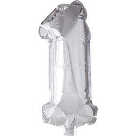 Ballon en aluminium, 1, H : 41 cm, argent, 1 pièce [HOB-59185]