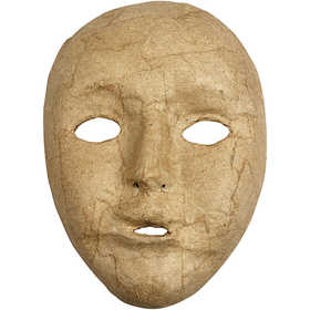 Masque visage , H : 17,5 cm, L : 12,5 cm, 1 pièce [HOB-592520]