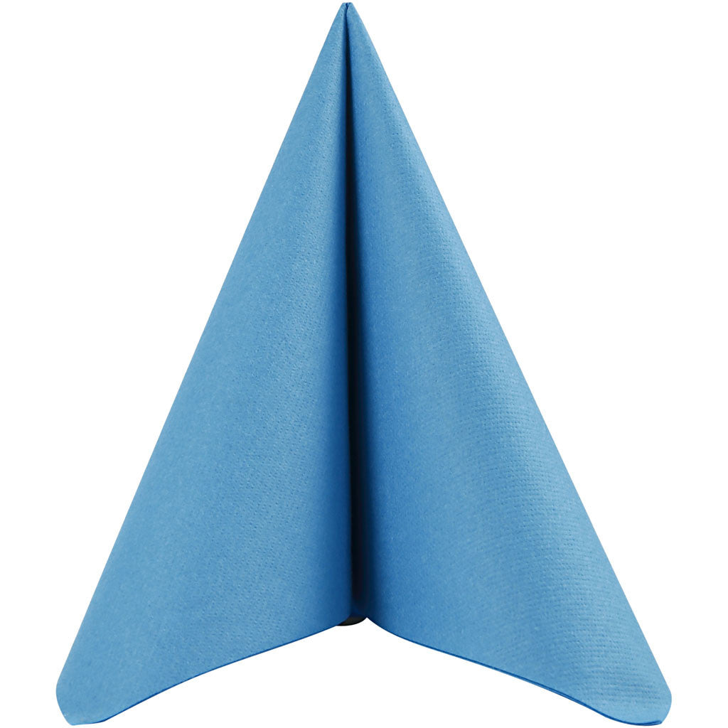 Serviettes de table, dim. 40x40 cm, 60 gr, turquoise, 20 pièces/ 1 Pq. [HOB-598008]