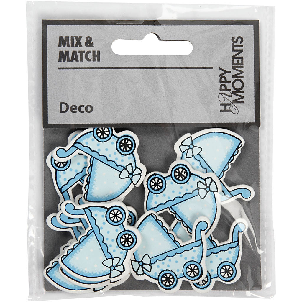 Landeau, dim. 34x31 mm, ép. 1,7 mm, bleu clair, 10 pièces/ 1 Pq. [HOB-599711]