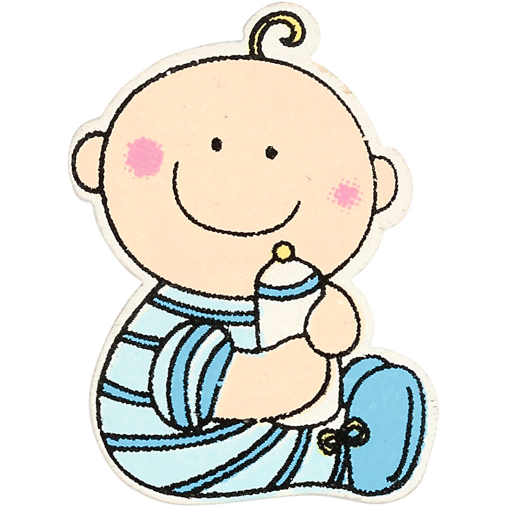 Baby, size 24x35 mm, thickness 1,7 mm, light blue, 10 pc