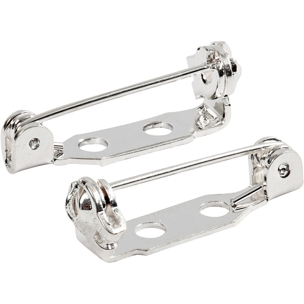 Monture de broche, L : 15 mm, argenté, 100 pièces/ 1 Pq. [HOB-600701]