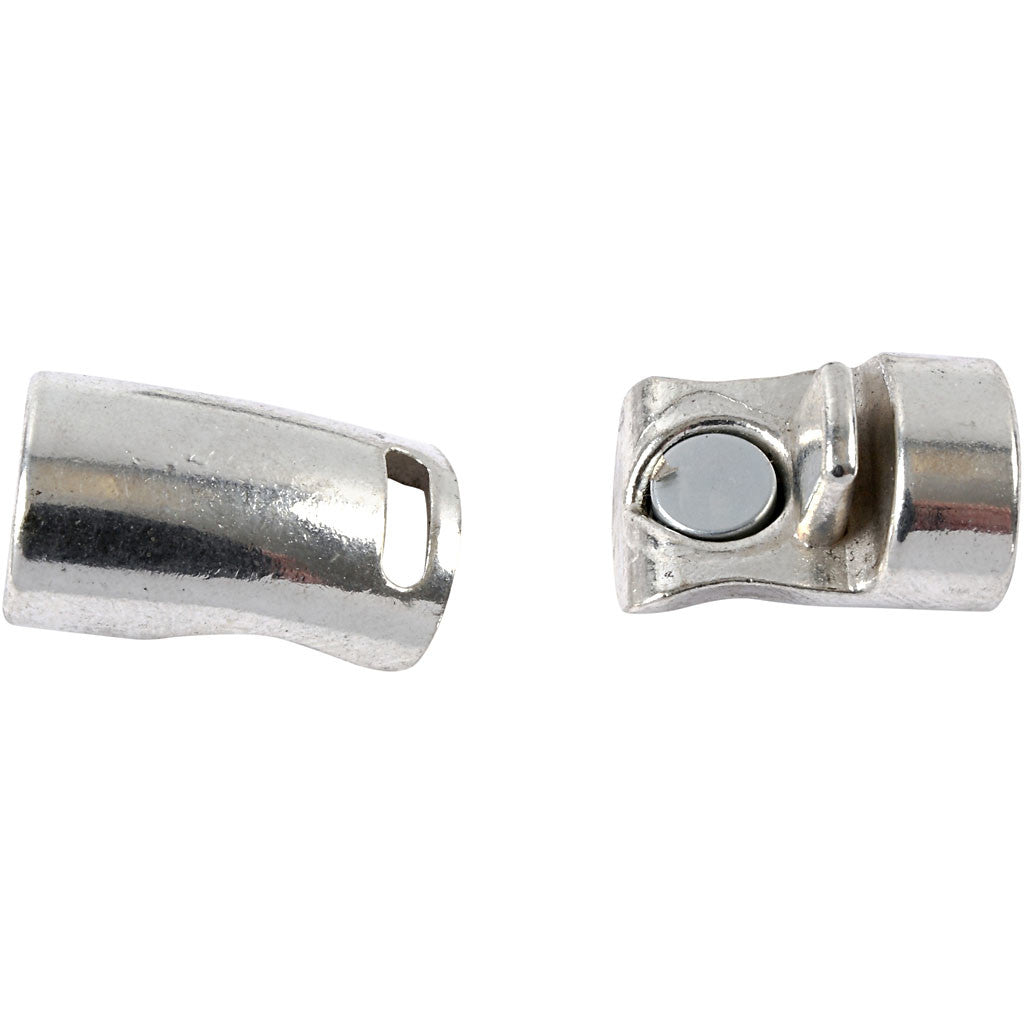 Fermoir magnétique, d 26 mm, diamètre intérieur 10 mm, argent antique, 1 pièce [HOB-60146]