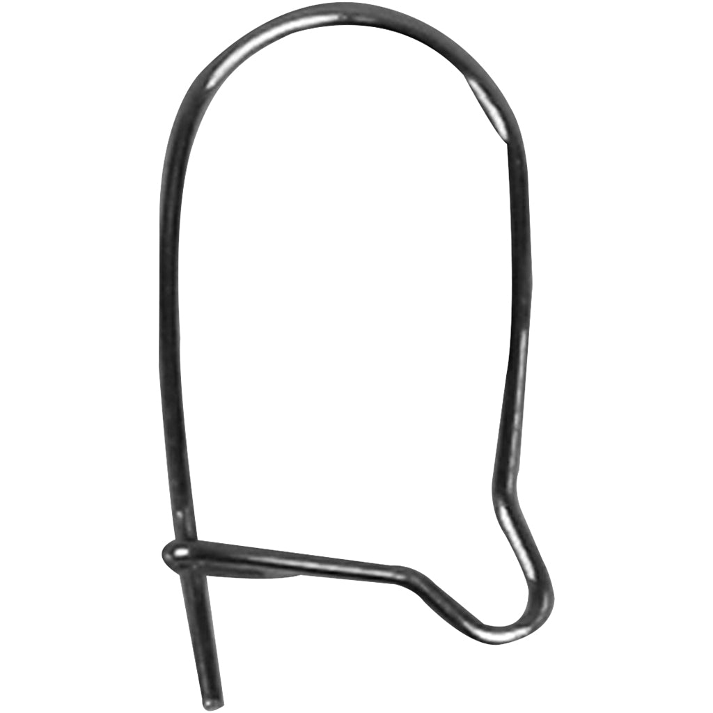 Ear Hanger, L: 15 mm, silver-plated, 200 pc