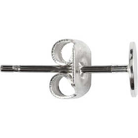 Clous d’oreilles, L : 13 mm, argenté, 100 pièces/ 1 Pq. [HOB-603081]