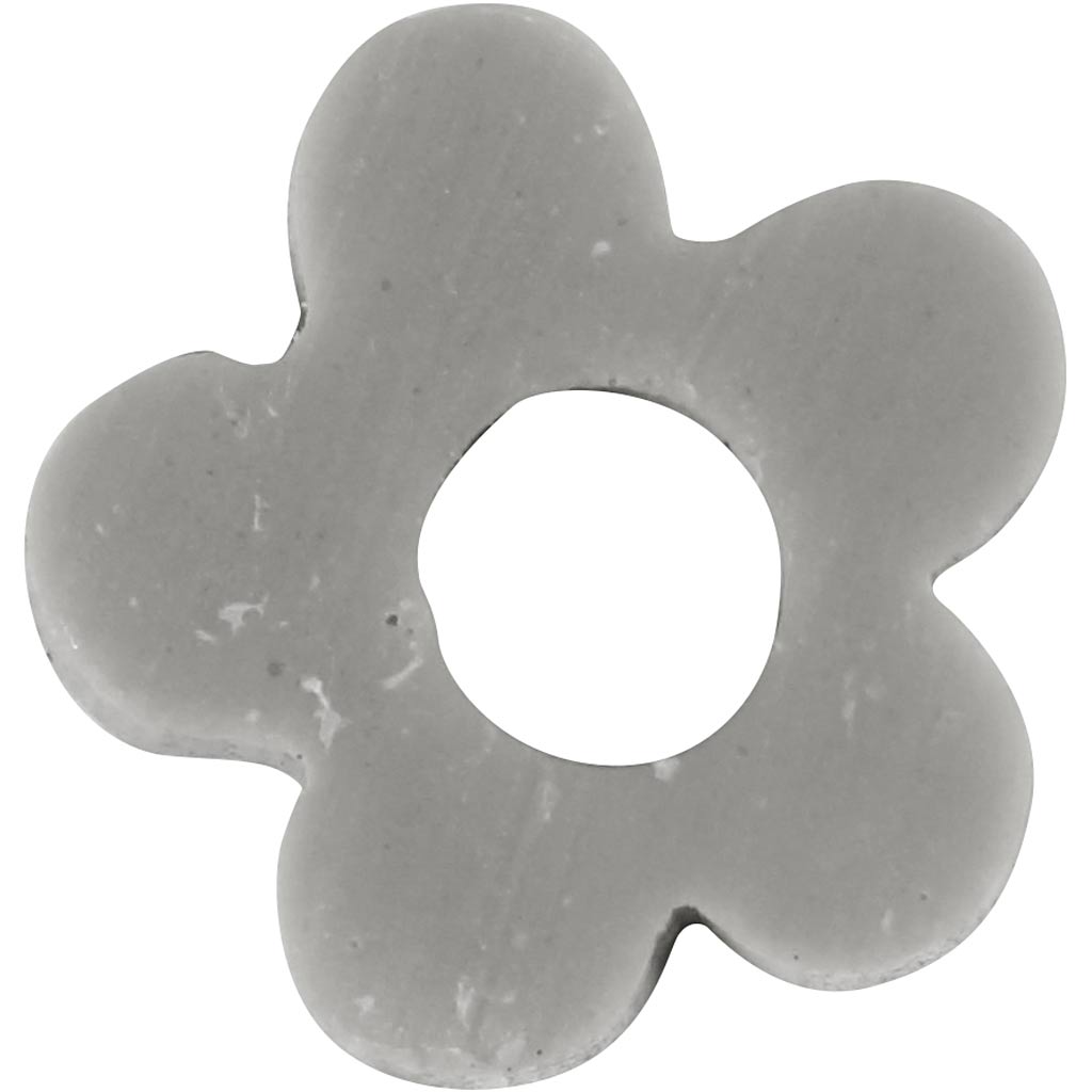Perles en Terre Cuite, d 5-6 mm, diamètre intérieur 2 mm, gris, 145 pièces/ 1 Pq. [HOB-61002]