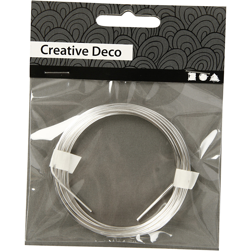 Fil argenté, ép. 1,2 mm, argenté, 3 m/ 1 rouleau [HOB-61012]