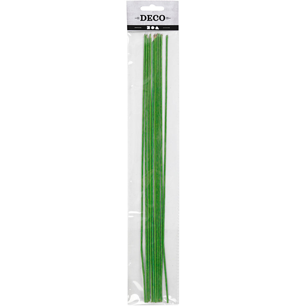 Fil métallique fleuriste, L : 30 cm, d 2 mm, vert, 20 pièces/ 1 Pq. [HOB-610351]