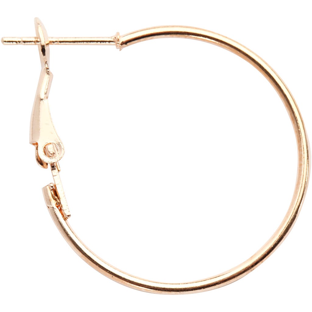 Boucles d'oreilles, d 25 mm, doré, 8 pièces/ 1 Pq. [HOB-61067]