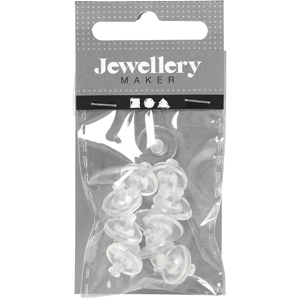 Boucle d'Oreilles, d 10 mm, transparent, 10 paire/ 1 Pq. [HOB-61171]