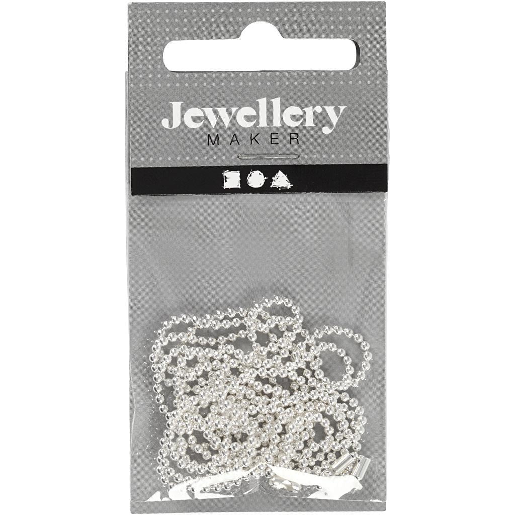 Chaîne de perles, d 1,5 mm, argenté, 1 m/ 1 Pq. [HOB-61243]