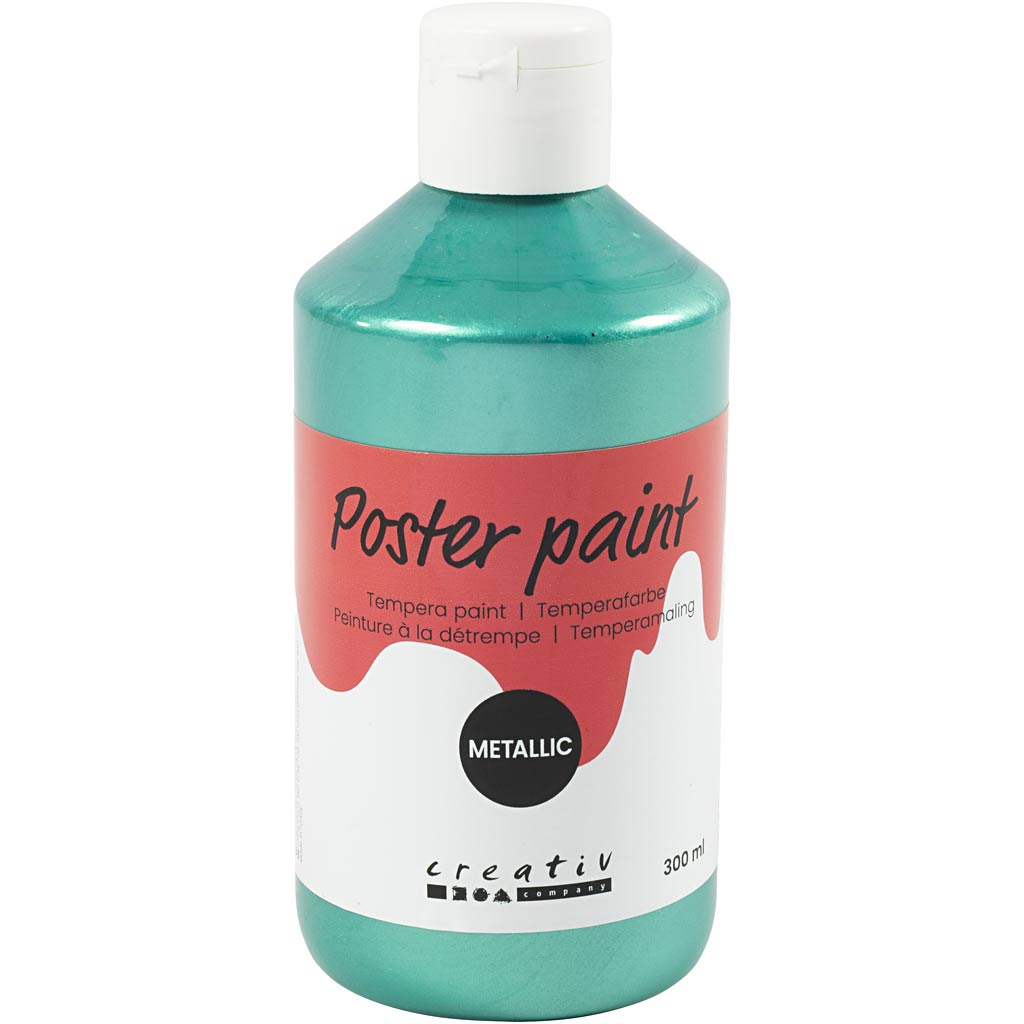 Poster paint Metallic, green, 300 ml
