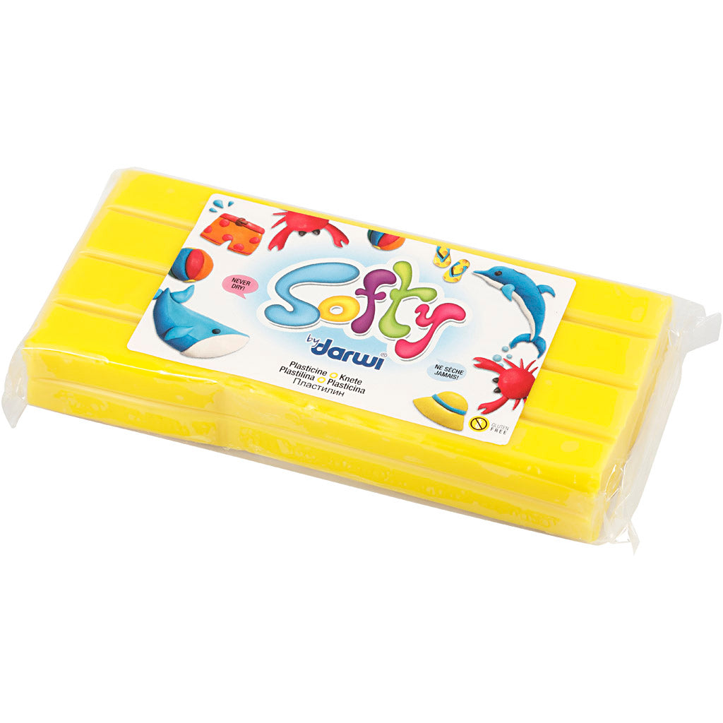 Pâte à Modeler Softy, jaune, 500 gr/ 1 Pq. [HOB-680414]