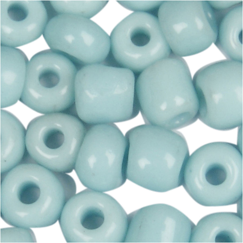 Perles de Rocaille, d 3 mm, dim. 8/0, diamètre intérieur 0,6-1,0 mm, turquoise, 25 gr/ 1 Pq. [HOB-682041]