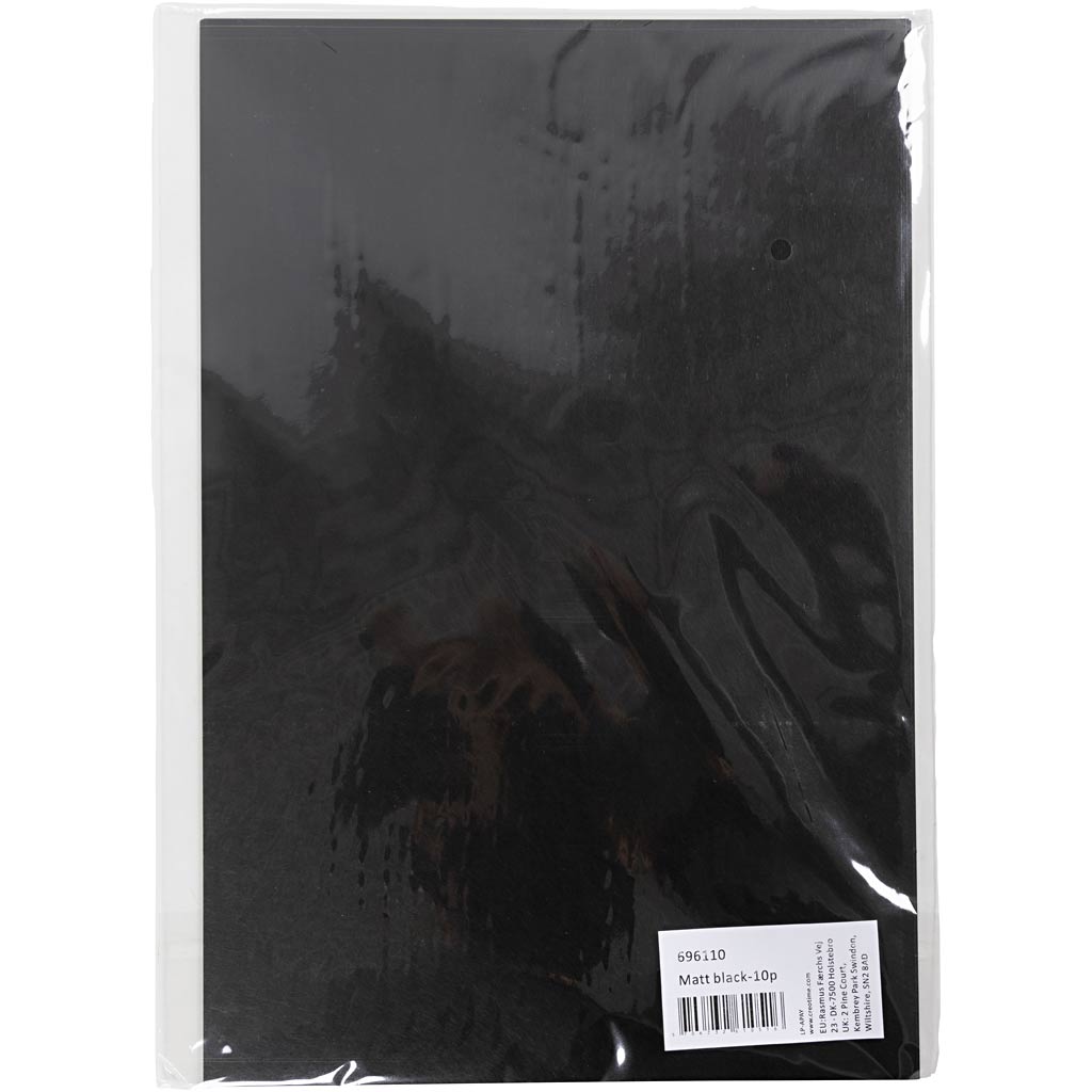 Feuilles de plastique thermorétractable, A4, noir, 10 flles/ 1 Pq. [HOB-696110]